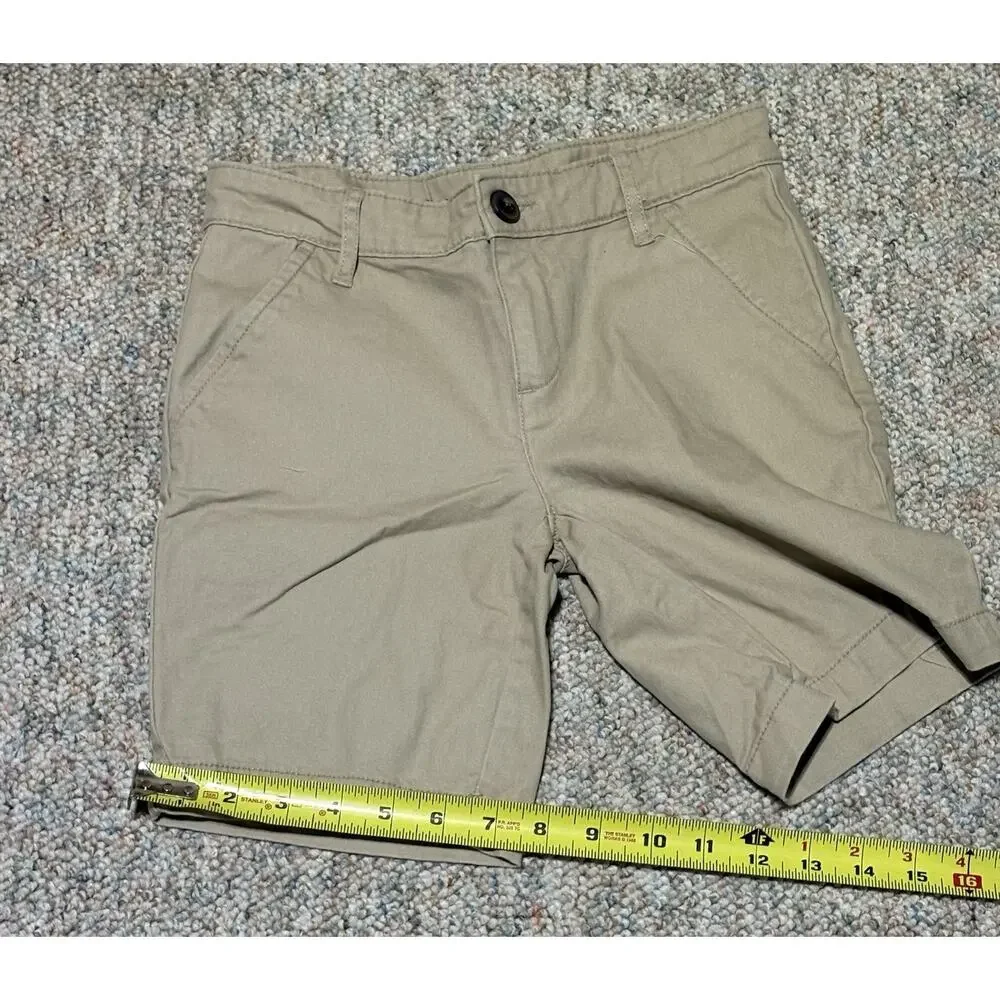 Lot Of 2 Old Navy Girls Uniform Dress Bermuda Shorts Khaki Adjustable Size 10